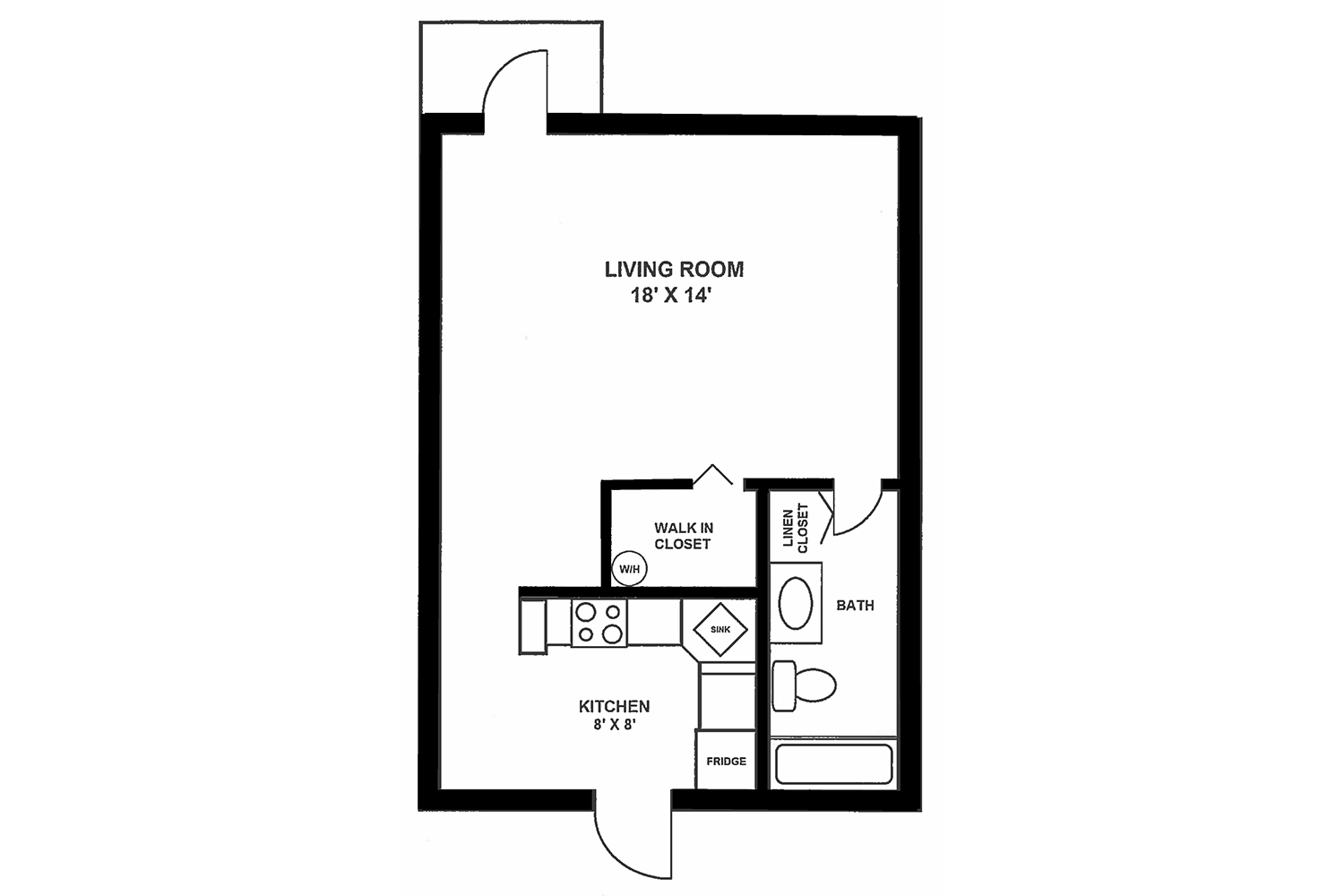 Studio A Floor Plan